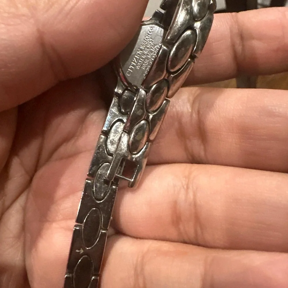 Running Citizen Black Face Quartz‎ Watch silver 20mm Round Classic New Battery